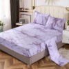 4pcs/set Marble Brushed Fitted Sheet Set