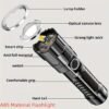 Rechargeable flashlight with telescopic zoom