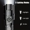 Rechargeable flashlight with telescopic zoom