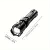 Rechargeable flashlight with telescopic zoom