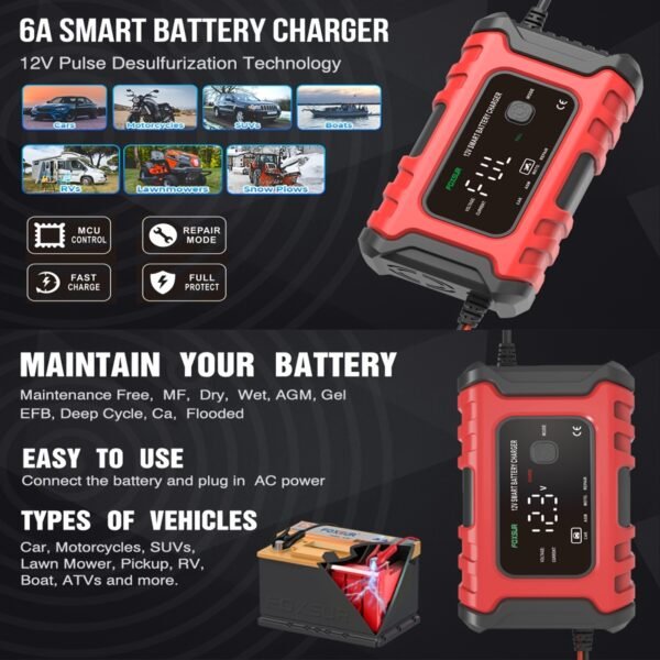 12V, 6A battery charger