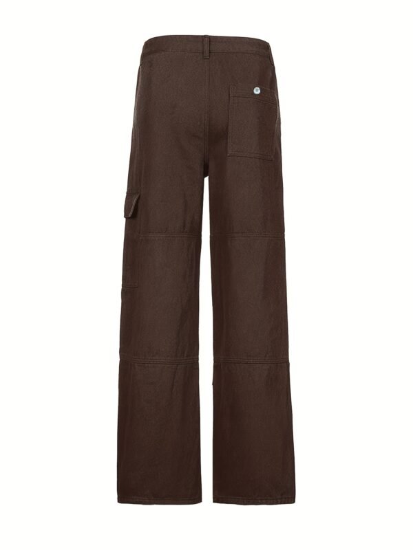 659df1fe1a660006fceaca4fb5fdf4fb.jpg One Side Square Pocket Wide Leg Cargo Pants