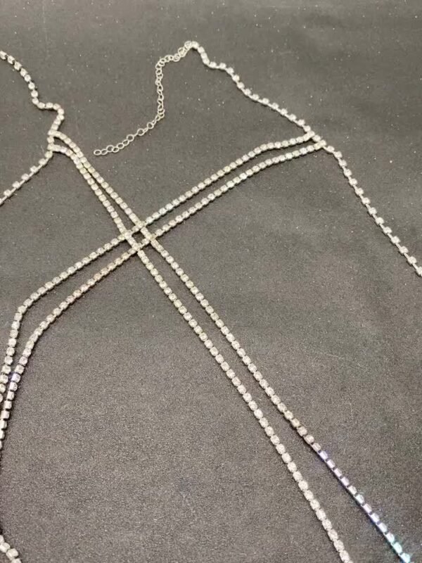 Luxury Cross Chest Chain Shiny Rhinestones