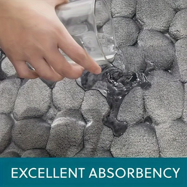 Non-slip coral fleece mat