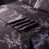 4pcs/set Marble Brushed Fitted Sheet Set