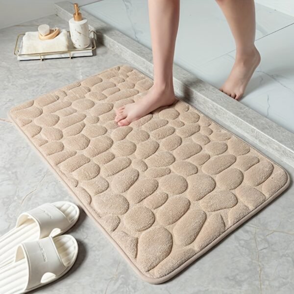 Non-slip coral fleece mat