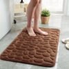 Non-slip coral fleece mat