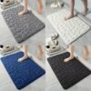 Non-slip coral fleece mat