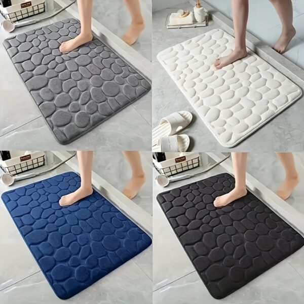 Non-slip coral fleece mat