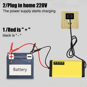 12V 2A Car Battery Charger 220V