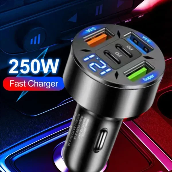 250W 5-Port Car Charger