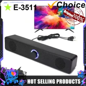 Wired and wireless sound bar for PC and TV.