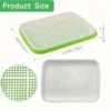 5 growth trays for germinating seeds, hydroponic basket for soilless cultivation, germination tray kit with lid