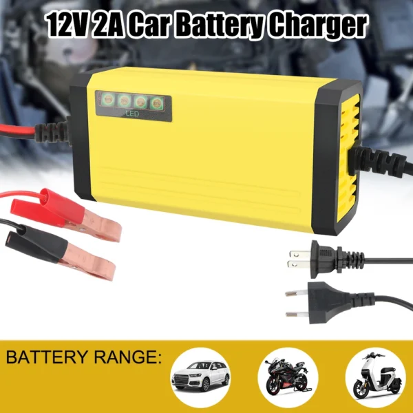 12V 2A Car Battery Charger 220V