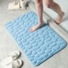 Non-slip coral fleece mat
