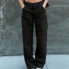 ca32feb4a82ca0fb50b8176331c2d916.jpg One Side Square Pocket Wide Leg Cargo Pants