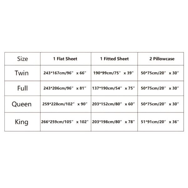 4pcs/set Marble Brushed Fitted Sheet Set