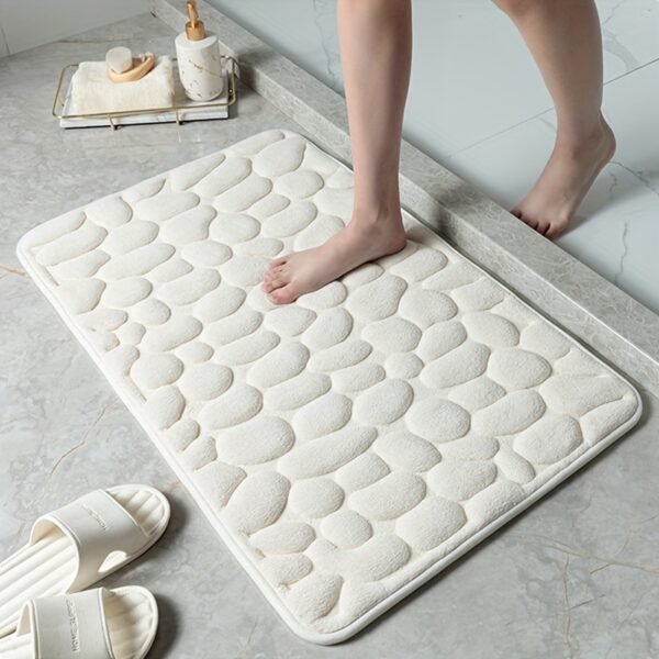 Non-slip coral fleece mat