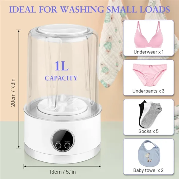 Rechargeable underwear washing machine.