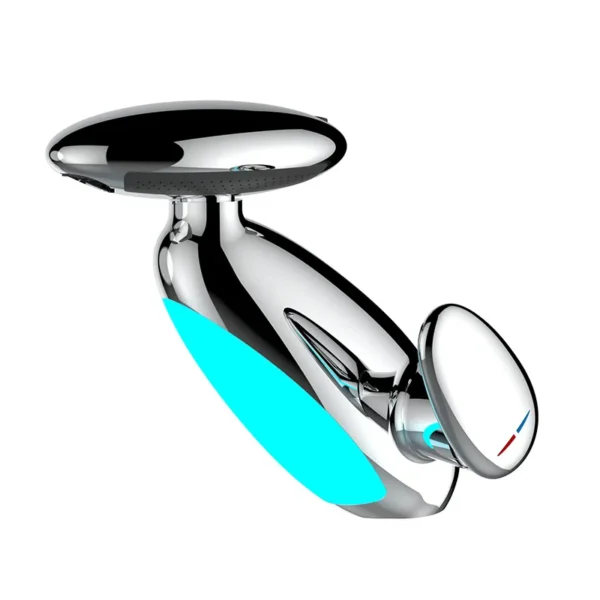 LED basin faucet with 4 water outlets, hot and cold water.