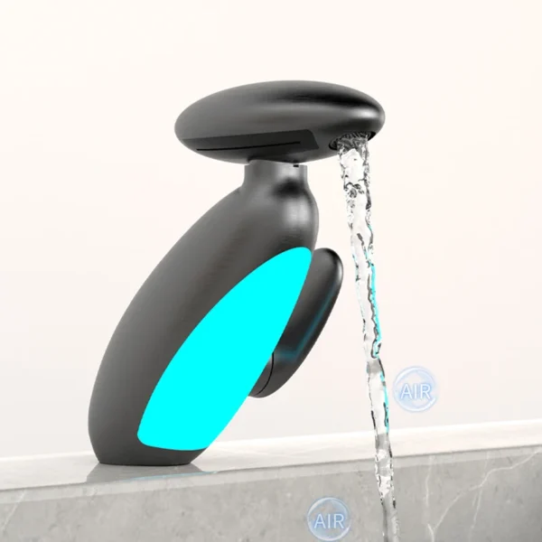 LED basin faucet with 4 water outlets, hot and cold water.